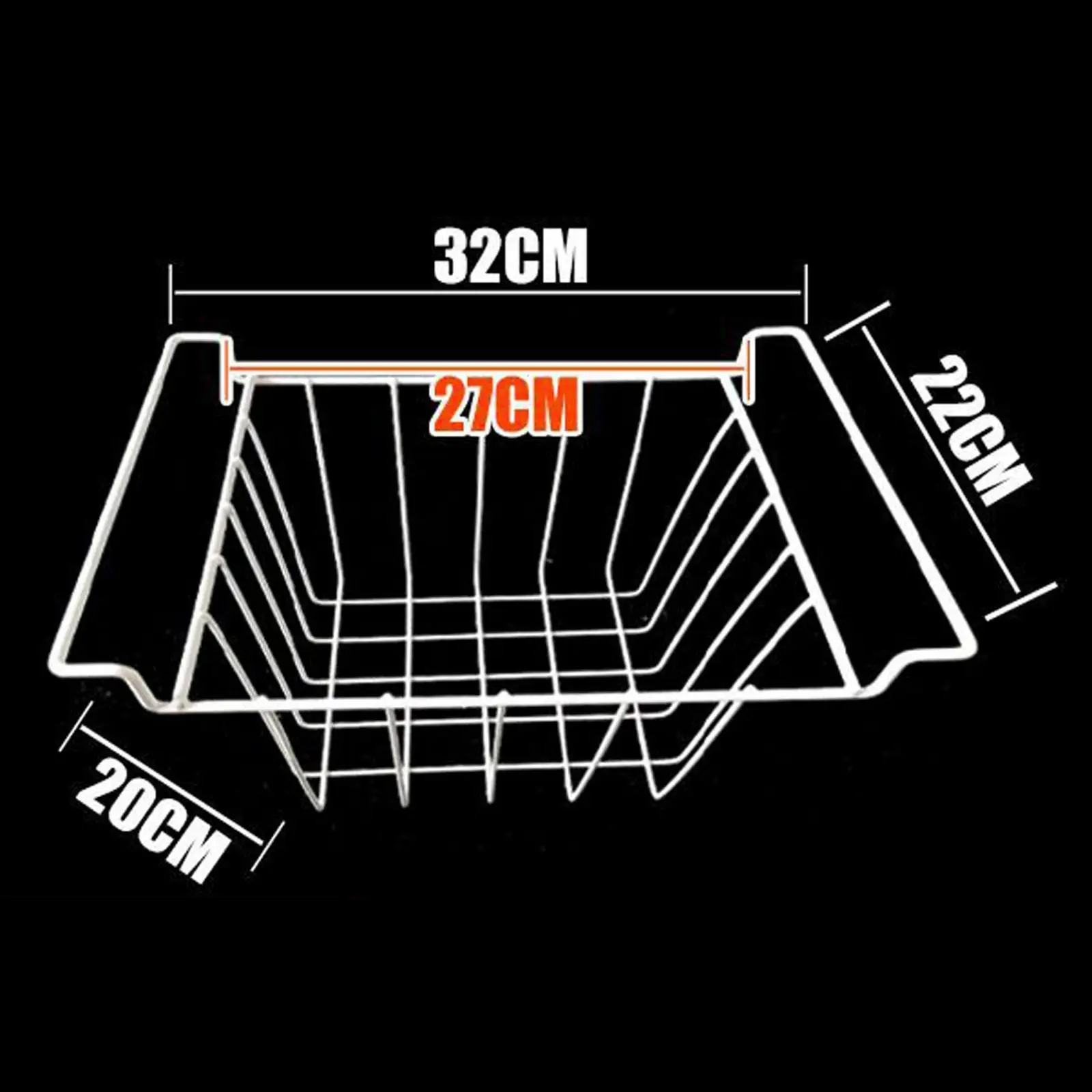 Freezer Basket with Handles Metal Wire Organizer Bin Stackable for Fridge Pantry Storage Kitchen Household Use
