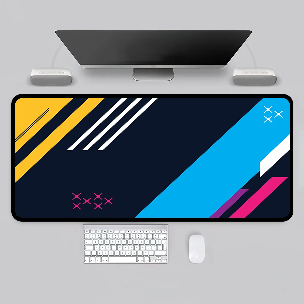 Tapis de bureau bleu Simple, tapis de jeu sur la Table, accessoires de Gamer de bureau, tapis de clavier XXL