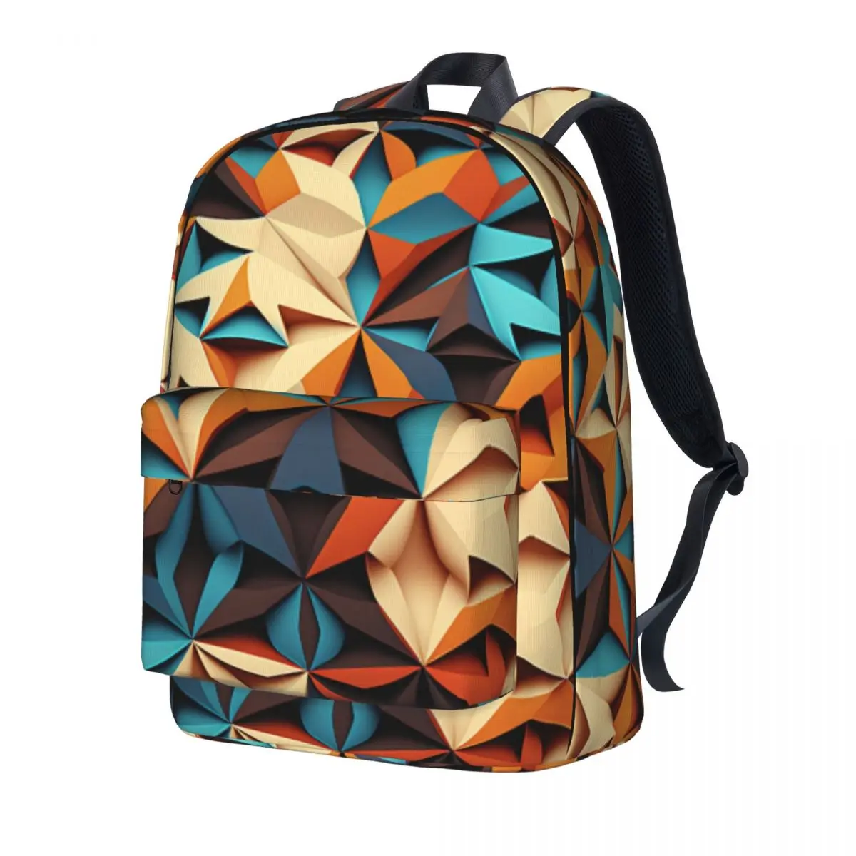 

Geo Print Backpack Fashion Abstract Vintage University Backpacks Student Design Durable High School Bags Cute Rucksack