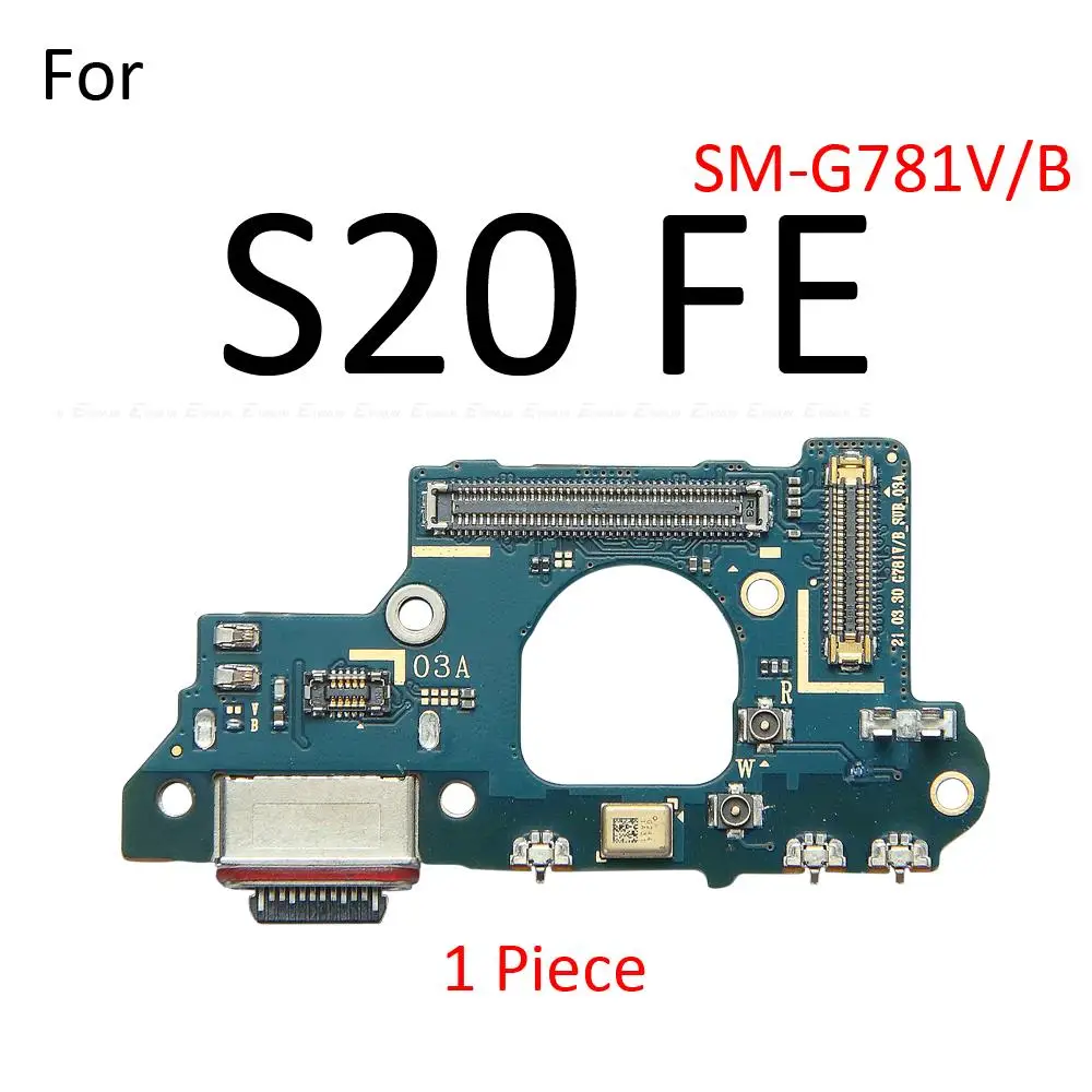 Fast Charging Port Connector Board Parts Flex Cable With Microphone Mic For Samsung Galaxy S20 FE Ultra Plus S10 5G Lite