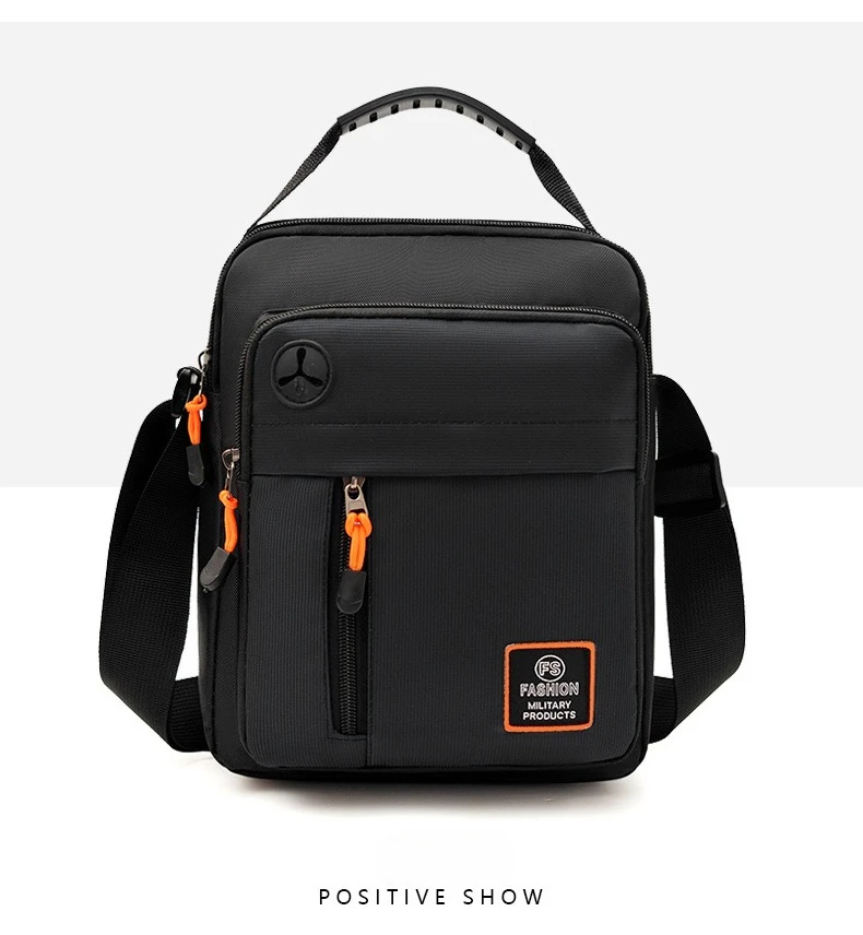 Geräumige Herrentasche, Umhängetasche, wasserdichter und abriebfester Rucksack mit mehreren Fächern, ideal für den Geschäftsalltag. – Detail 34