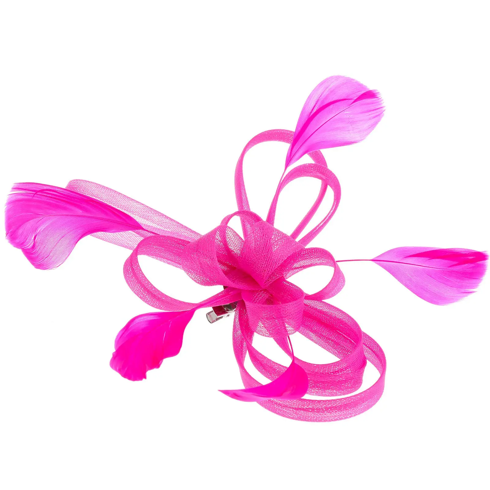 

Elegant Wedding Bridal Fascinator Hair Clip Pin Accessory Rose Red For Party Banquet Occasions Hair Jewelry Women Fascinator