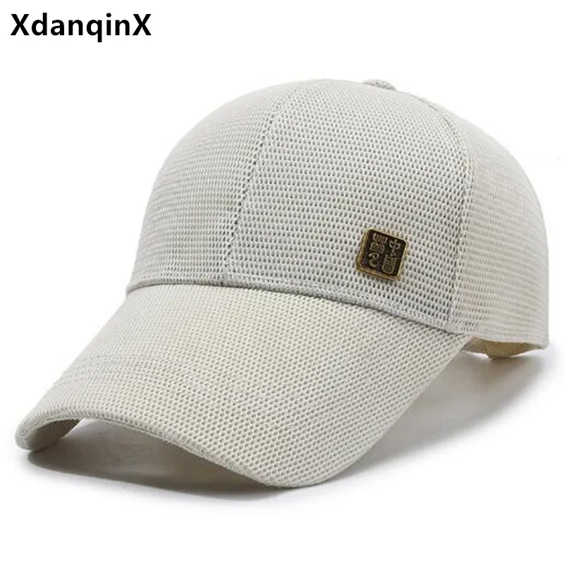 

New Summer Women's Hats Mesh Breathable Baseball Cap Golf Cap Camping Fishing Caps For Men Extended Brim Sunscreen Travel Hat