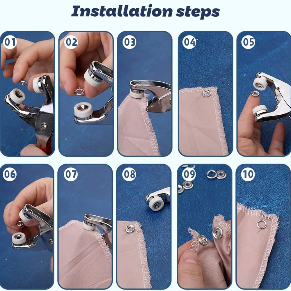 50 Sets 9.5mm Metal Silver Snaps Buttons Open Prong Snap Button Snap Fasteners Kit for Jeans, Fabric, Baby Clothing, DIY Craft - Image 5