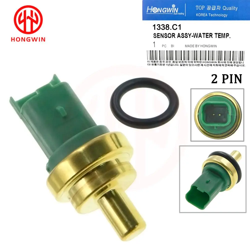 Coolant Water Temperature Sensor OEM 1338.C1 9655414180 Fits Peugeot 206 307 Citroen Xsara Picasso TU3 TU5 Engine Cooling System