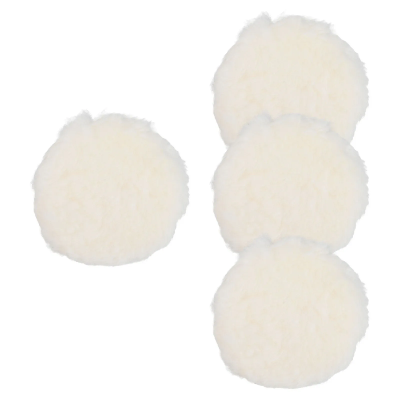 Polishing Wool Pads Set 4pcs 125mm Lambswool Attachments for Random Orbital Sanders Suitable for Various Surfaces