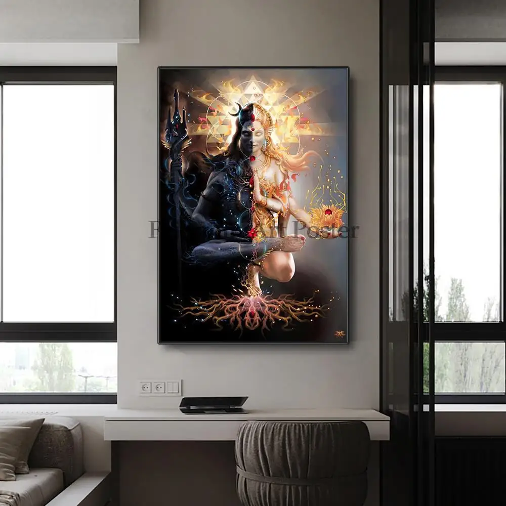 lord shiva Artwork Canvas Interior Paintings Prints Vintage Scandinavian Wall Posters Pictures Room Decor Cuadros Para Salon