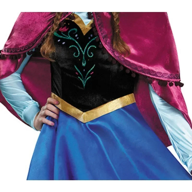 Halloween-Kostüm für Erwachsene Frauen Anna Prinzessin Cosplay-Kostüm Frozen Schneewittchen-Kostüm Kleid