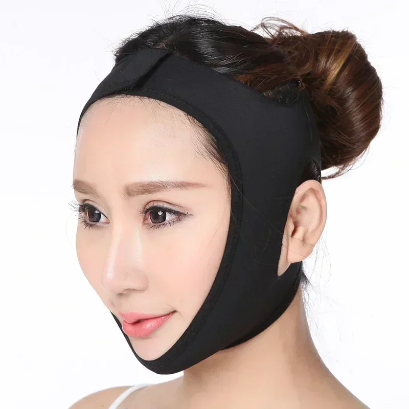 Elastic Face Slimming Bandage V Line Face Shaper Women Chin Cheek Lift Up Belt Facial Massager Strap Face Beauty Skin Care Tools