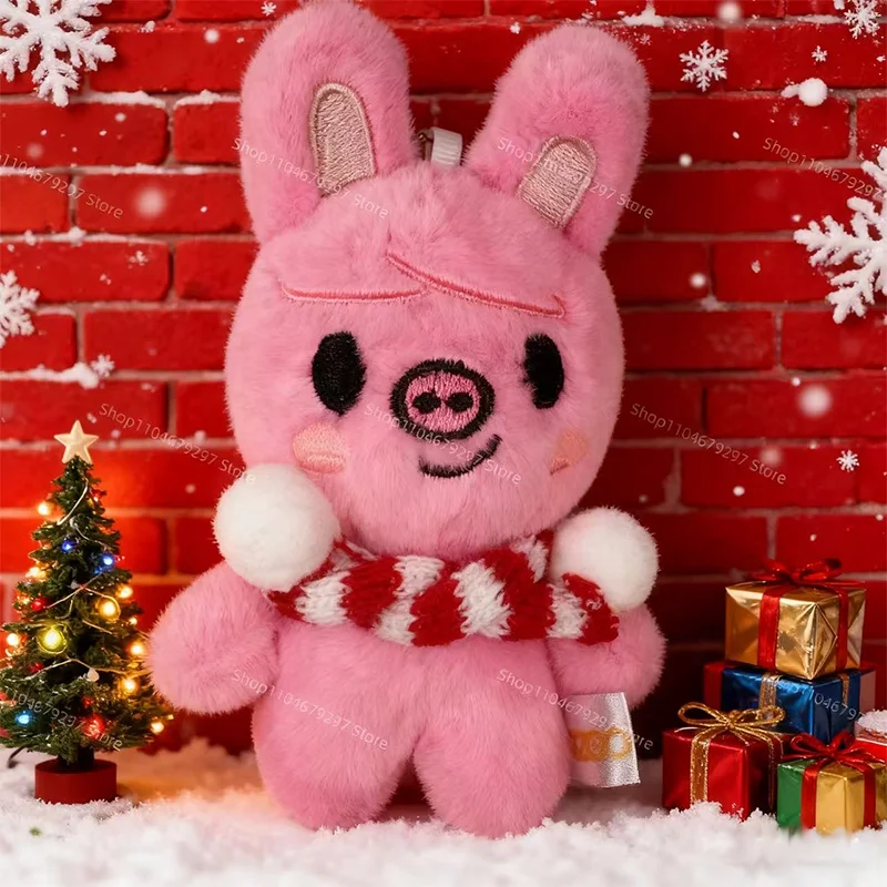 SKZOO الضالة الاطفال المفاتيح وشاح أحمر وأخضر مع كرات صوفية SKZOO المشجعين الشتاء جو جديد عيد الميلاد هدية للأطفال #3