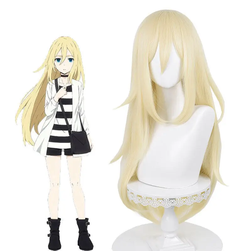 Angels of Death Rachel Gardner Cosplay Wigs 75cm Light Blonde Synthetic Hair