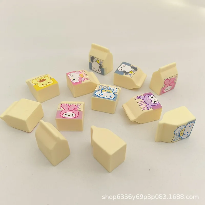 5pcs Cartoon Sanrio Milk Carton DIY Mobile Phone Case Charms Hairpin Jewelry Resin Accessories Crafts Material view 3