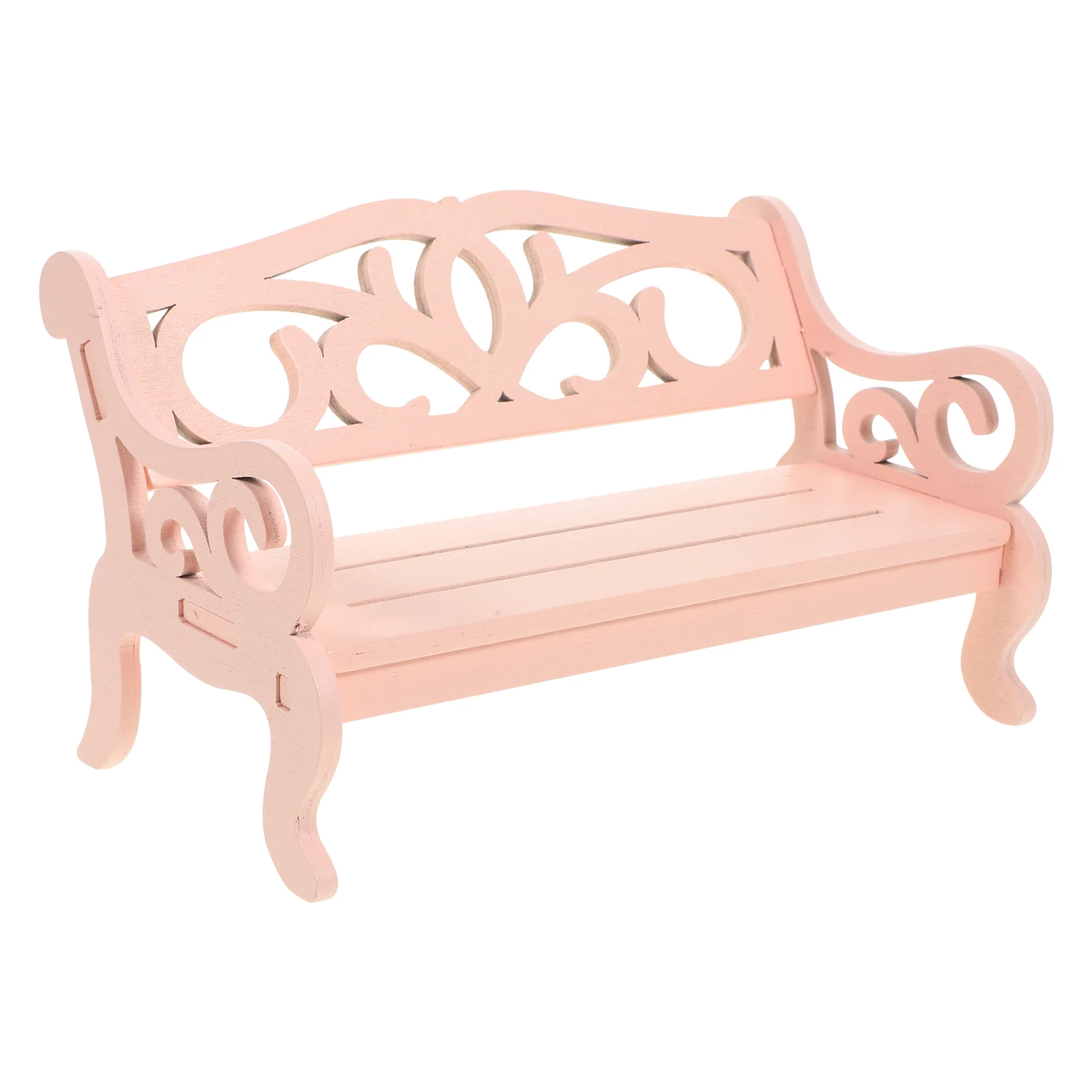 

2pcs Pink Chairs Mini Dollhouse Furniture Adorable Decor Realistic Toy Wear Resistant Compact Lightweight Mini Scene