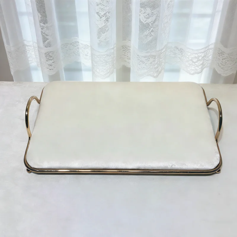 Luxurious Velvet Jewelry Organizer Tray Necklace Earrings Display Holder Window Shop Storage Stand Multiple Colors Available