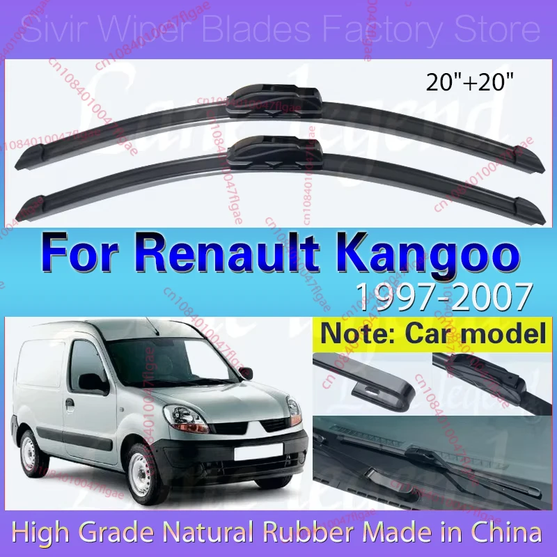 

Car Wiper Blades For Renault Kangoo 1997 - 2007 MK1 Soft Rubber Windshield Windscreen Front Window Blades 20"20" Car Accessories