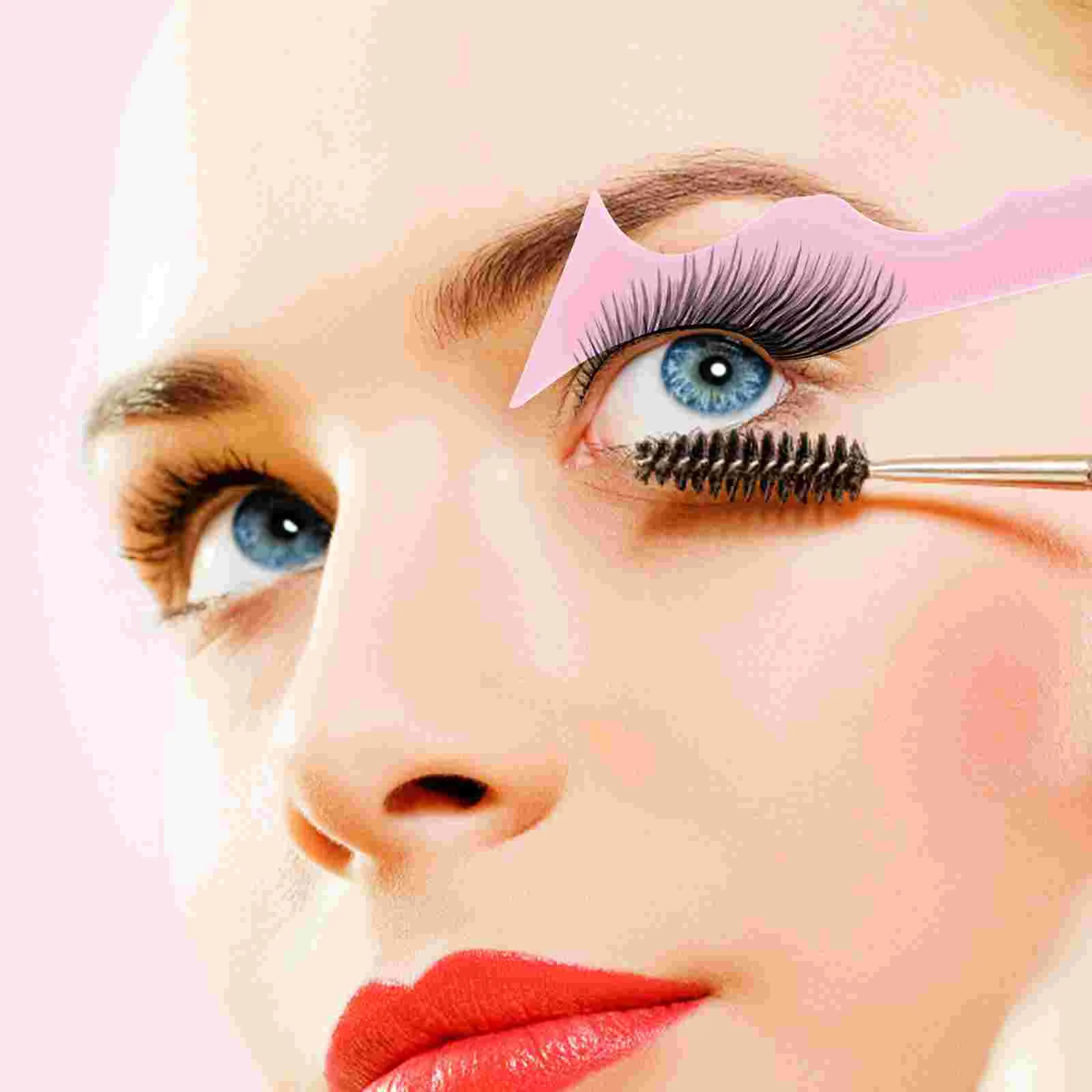 Augen-Make-up, Silikon, Schönheitslineal, rosa Pinsel, Zubehör, Schablone, Mascara, Zeichenhilfe