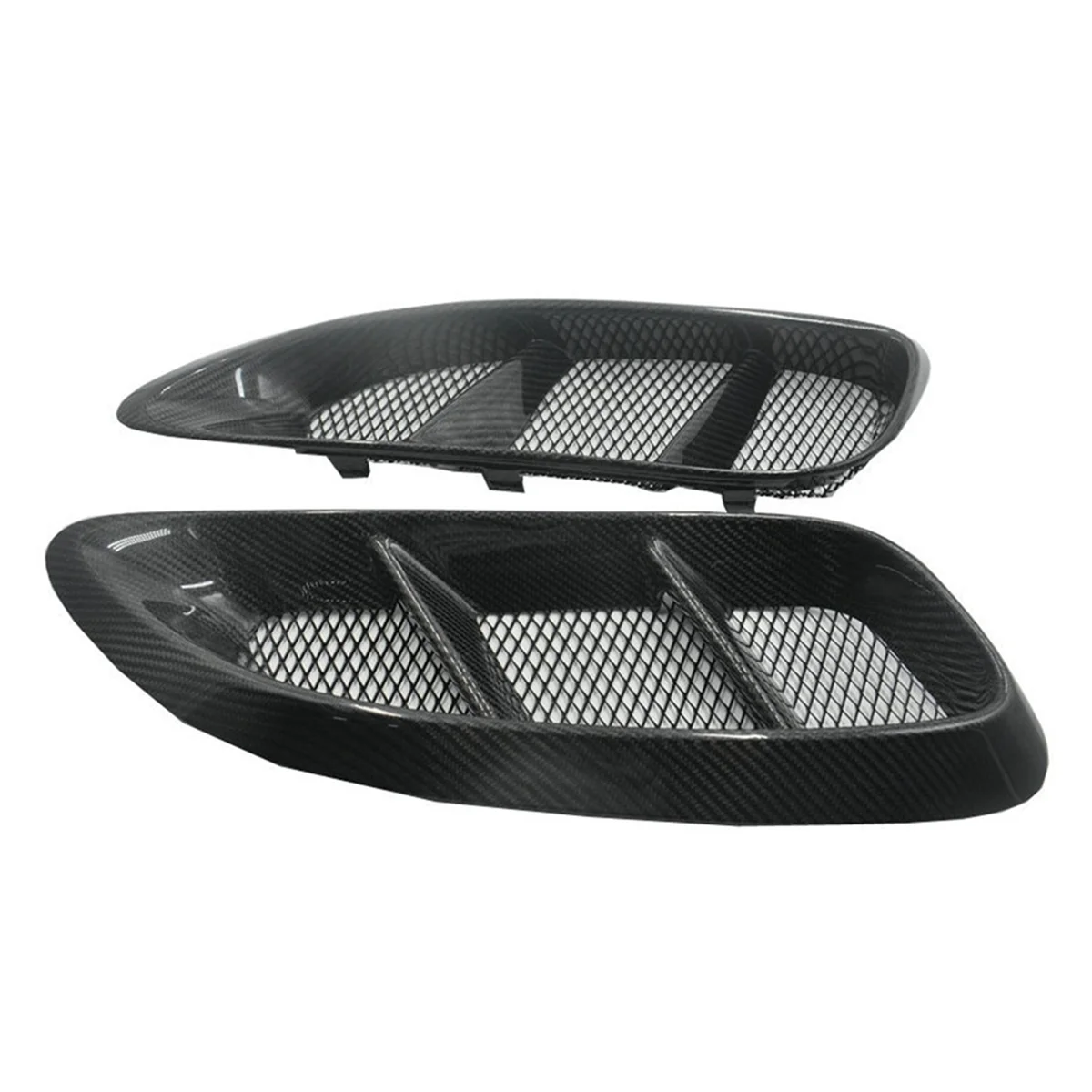 For Porsche 718 Cayman Boxster Cayenne 2PCS Carbon Fiber Side Vents Air Intake Cover Side Ventilation Grille