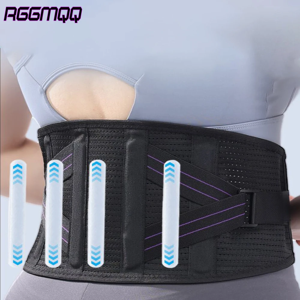 

1PCS Back Brace for Lower Back Pain Relief for Women Men, Backs Support Belt with 4 Stays for Lifting at Work Herniated Disc