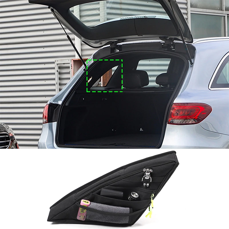 

For 2016-2022 Mercedes-Benz GLC trunk side window bag, window hanging bag on both sides of the rear trunk of the car, storage ba