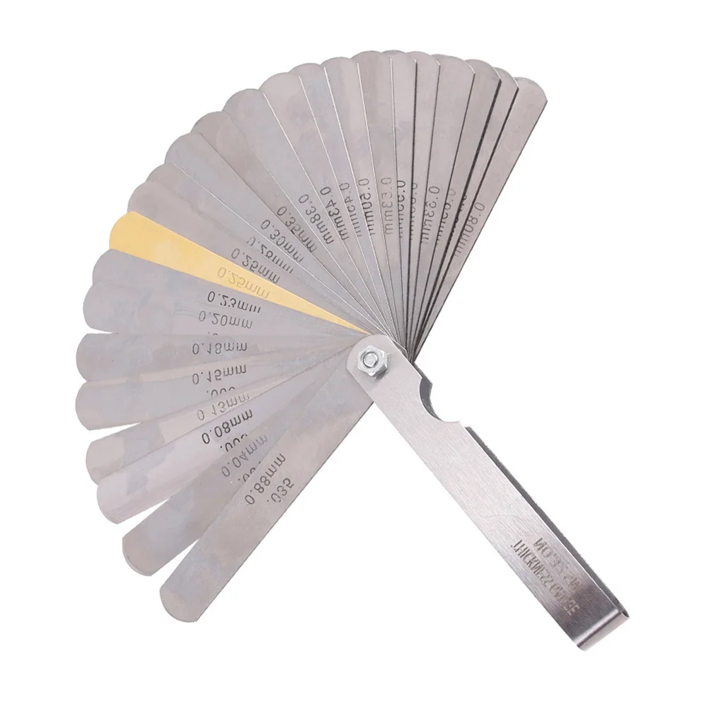 32 Pieces Stainless Steel String Gap Ruler Standard Measurement Gauge Guitar Luthier Tool String Action Gauge for Electric Bass