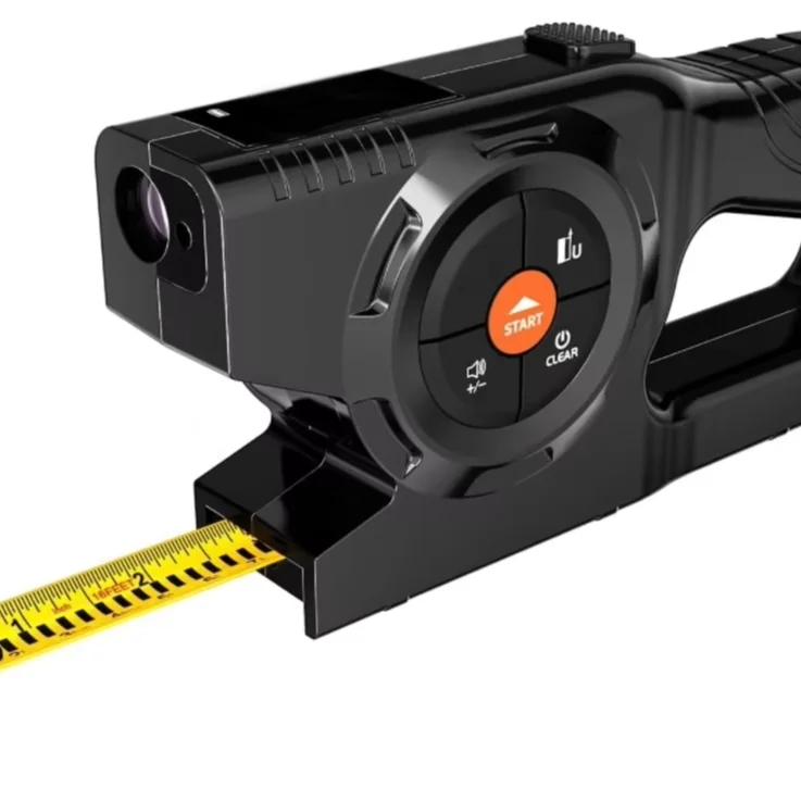 

3-in-1 Digital Tape Measure, 196 Foot Laser Measuring Tool And Automatic Locking Tape, With Real-time Digital Reading