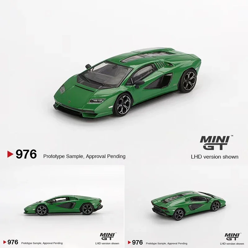 

MINIGT В наличии 976 1:64 Lamborghini Countach LPI 800-4 Verde Medio Литая под давлением диорама Модель автомобиля Игрушки