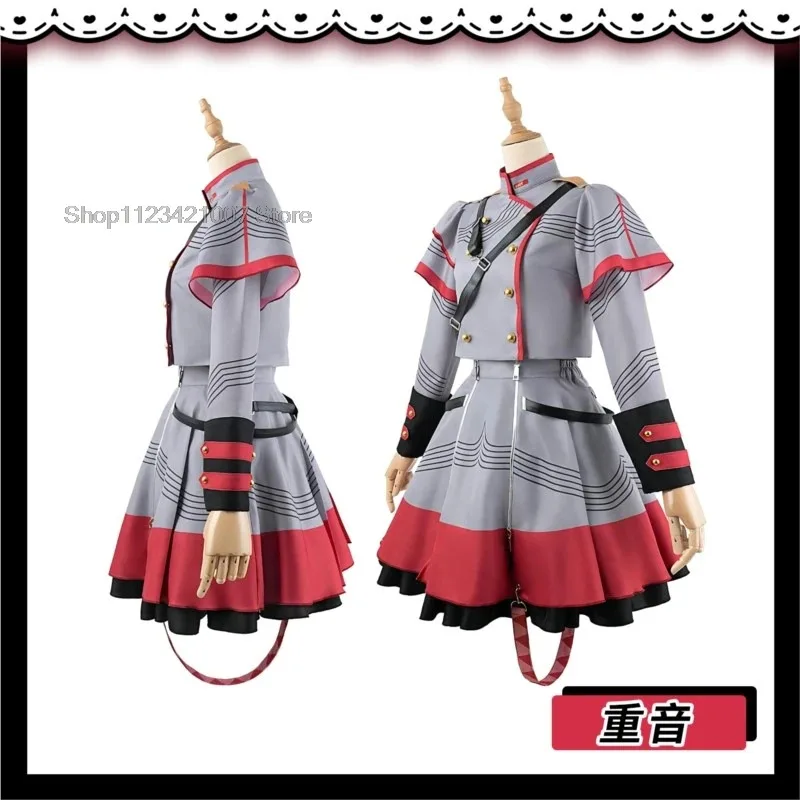 الزي التنكري باللون الوردي والأزرق من شخصية VTuber Casene Toto، مناسب لحفلات الهالوين وعيد الميلاد