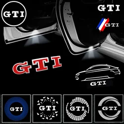 2Pcs LED Car Door Welcome Lights Logo for VW GTI Logo Golf Tiguan Touran POLO BORA Passat Jetta Touareg Courtesy Projector Lamps