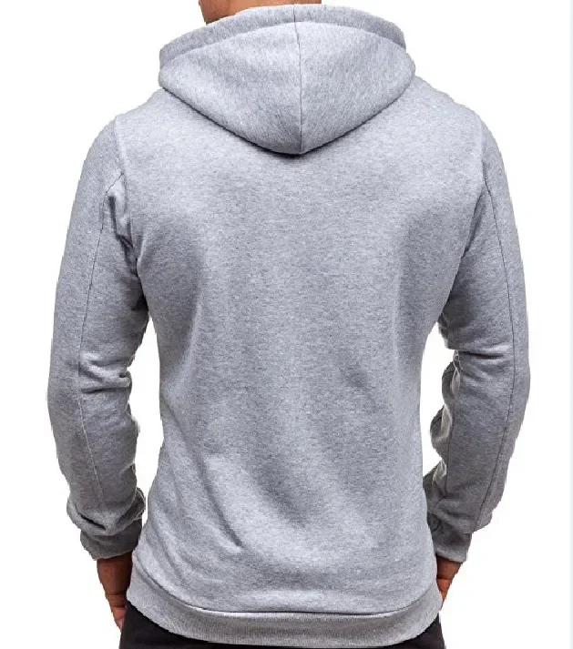 Lässiges Sweatshirt mit Reißverschluss und Kapuze, Herren-Sweatshirt, einfarbig, Strickjacke mit Kapuze, Jacken, Frühling und Herbst, männliche Tops – Detail 4
