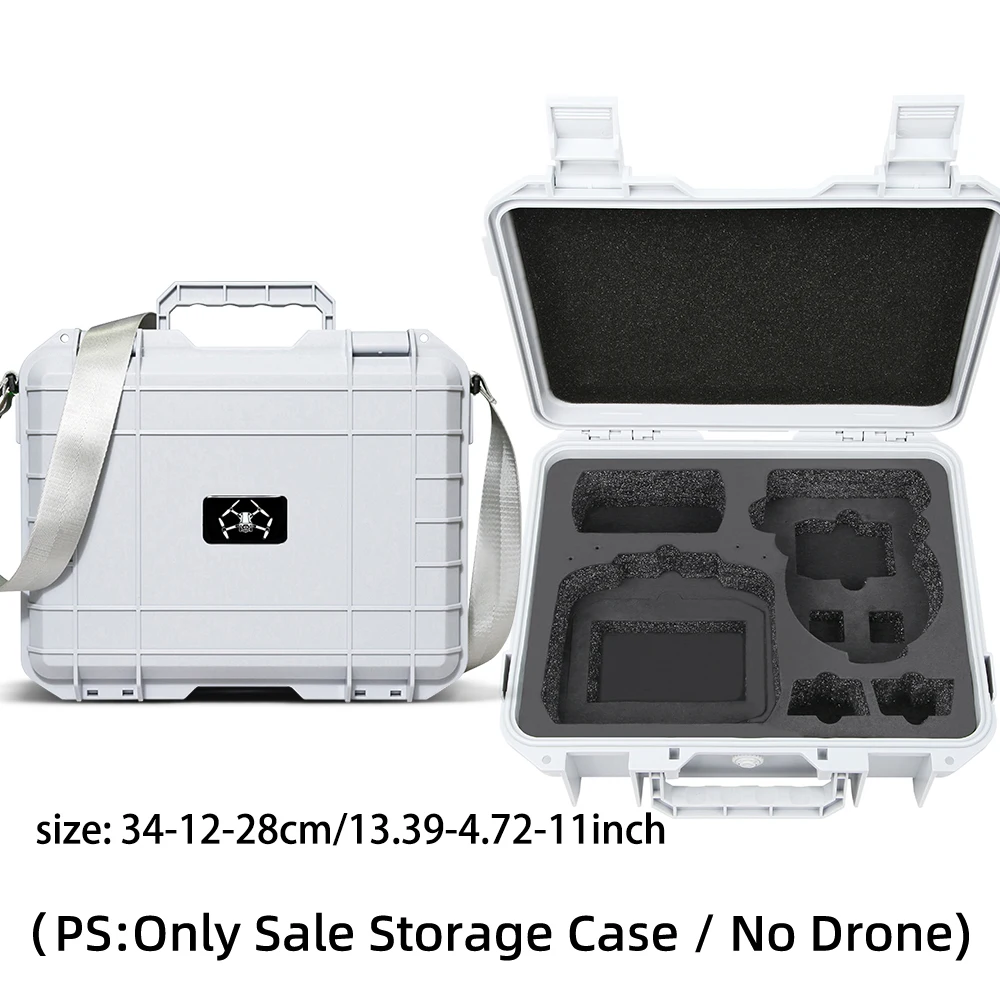 Portable Hard Waterproof Case for DJI Flip Fly More Combo,Stores 7 Batteries,RC 2/RC-N3 Remote Control,Charging Hub,65W Charger