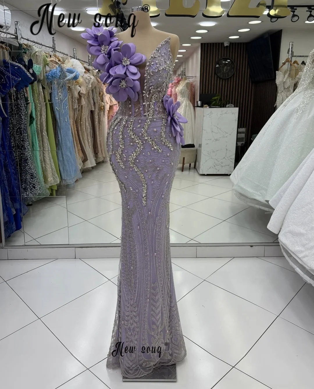 Vestidos de Noche Lila de un Solo Hombro con Volantes y Diamantes, Vestidos de Fiesta Personalizados para Mujer, Vestidos de Noche de Compromiso, Vestidos de Celebridades