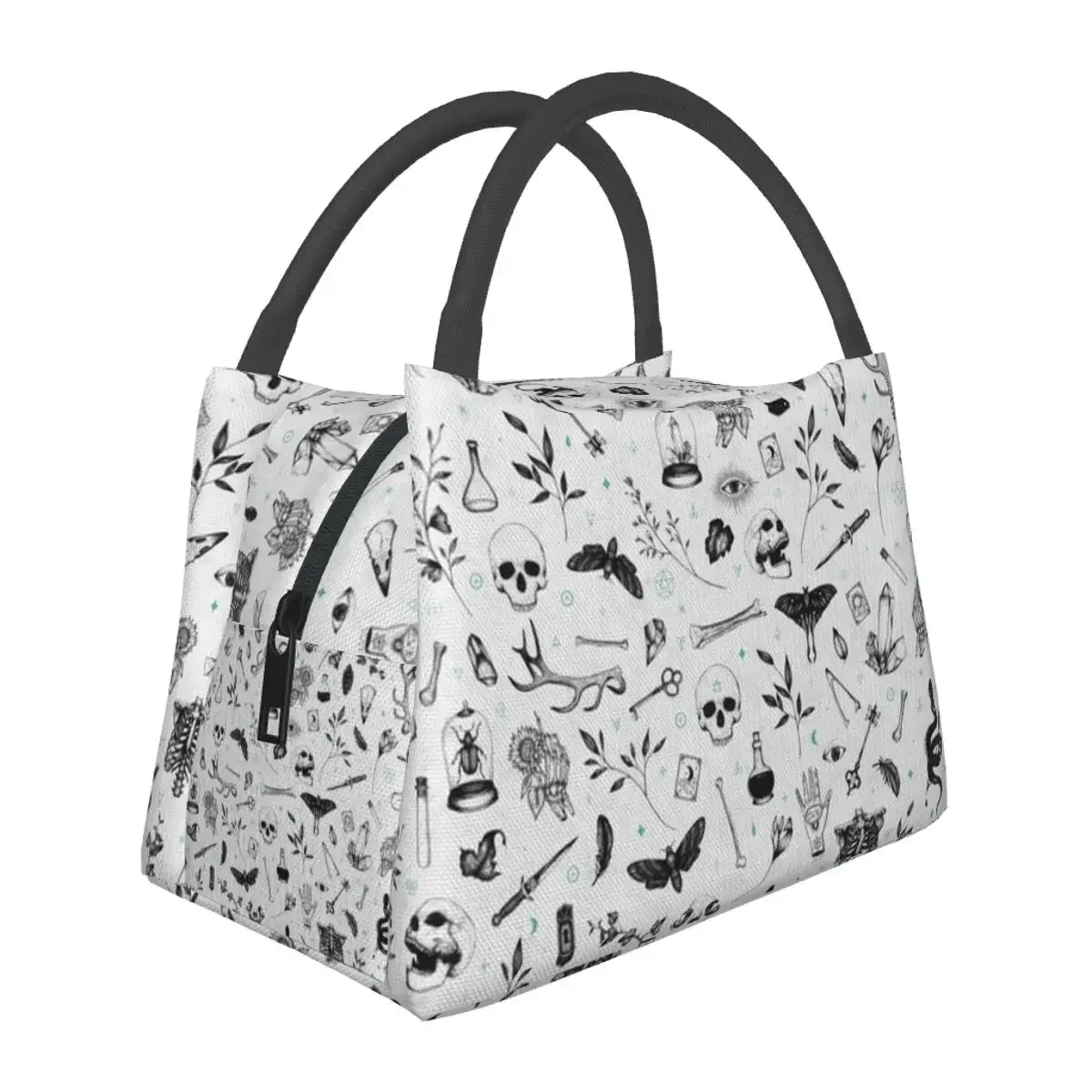 

Curiosities Bone Skull Lunch Bags Insulated Bento Box Waterproof Lunch Tote Picnic Bags Cooler Thermal Bag for Woman Kids Work