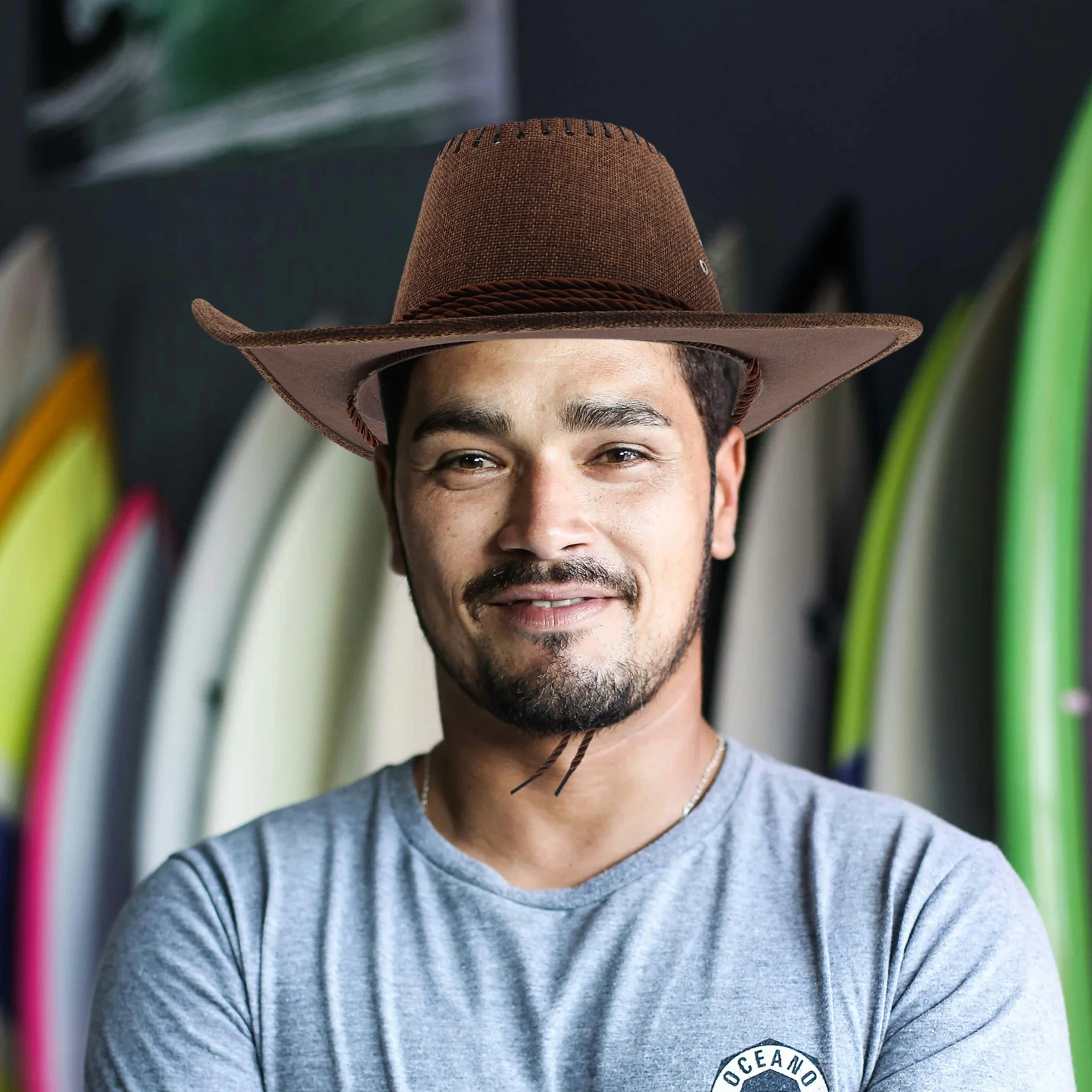 

Western Cowboy Hats Straw Foldable Beach Summer Fedora Wide Brim Cowgirl Hat Outdoor Travel Sun Protection Style
