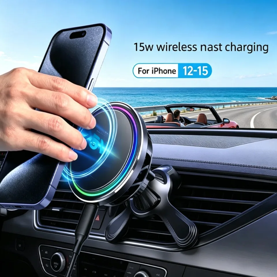 25w-qi22-fast-car-charger-magnetic-mount-semiconductor-refrigeration-low-temperature-charging-anti-shake-vent-car-phone-holder