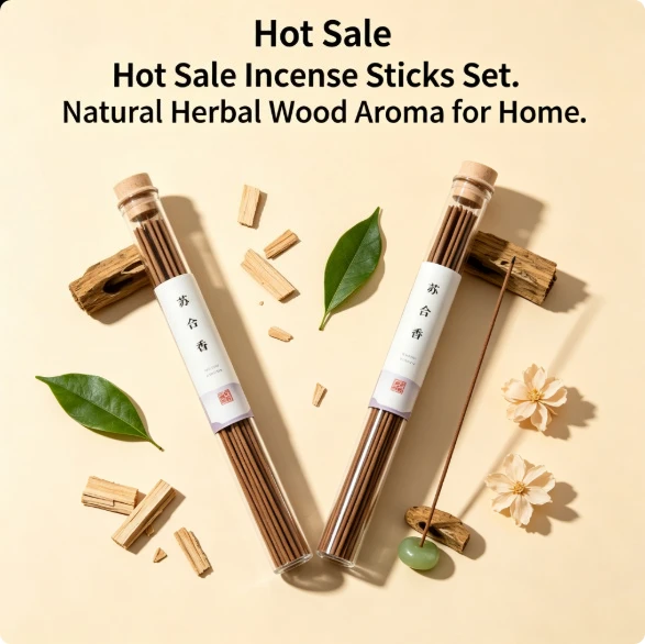 Hot Trending 2×20g Natural Incense Sticks Set Warm Wood & Herbal Aroma for Home Yoga Relaxation quemador de incienso musulman