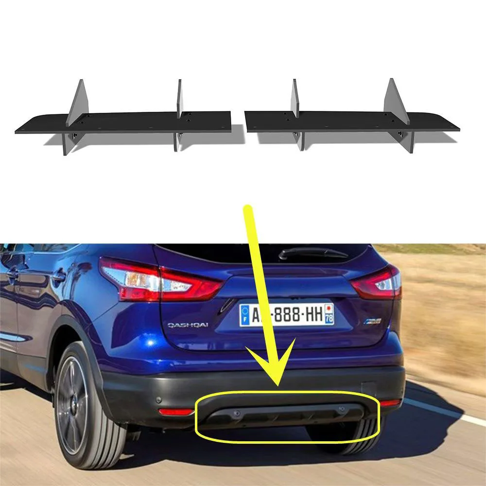 

For Nissan Qashqai 2014 2015 2016 Year Rear Diffuser Bumper Lips Splitter Spoiler Body Kit Accessories