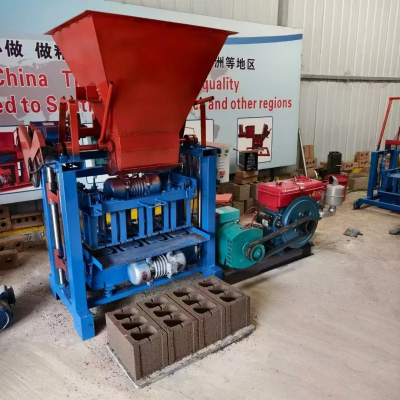 

(Customized for sea shipping) Diesel-powered 4-35 cement brick making machine, concrete hollow brick molding machine, 4-35B semi