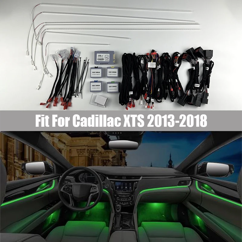 Light Guide Strip Version 19 Lights Ambient Light Suitable for Cadillac XTS 2013 - 2018 Steering Wheel Control Screen Control