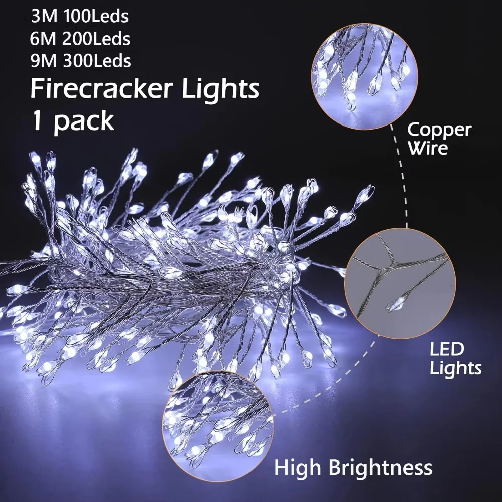 LED Christmas Tree Decoration String Lights Halloween New Year‘s Garland USB Power Fairy Light for Wedding Party Xmas Decor