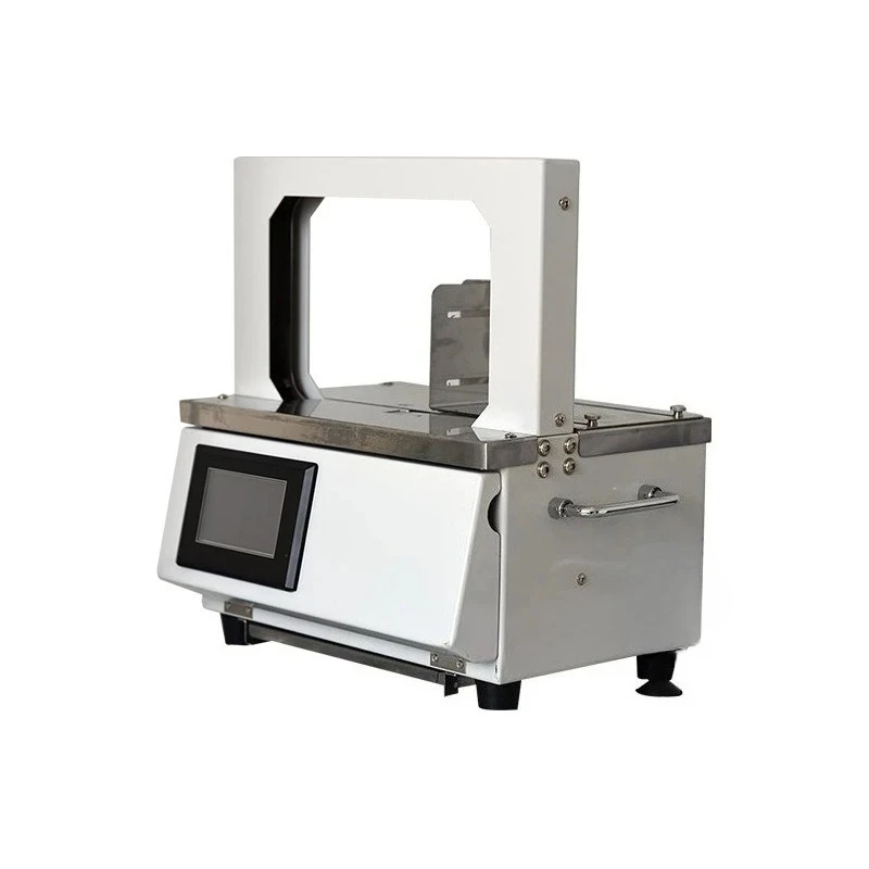 Automatic belt strapping machine 12MM film belt strapping machine,  belt , touch screen digital display easy to operate