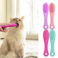 Cat Chin Brush Soft Chin Scrubber Soft Silicone Grooming Chin Scrubber Non-Slip Multifunctional Finger Pet Supplies