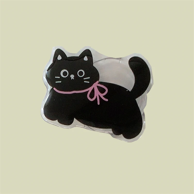 الكورية لطيف القط الأسود Griptok قوس آيفون 17 16 سامسونج محاكاة الغذاء العالمي ملحقات الهاتف حامل هاتف قبضة توك