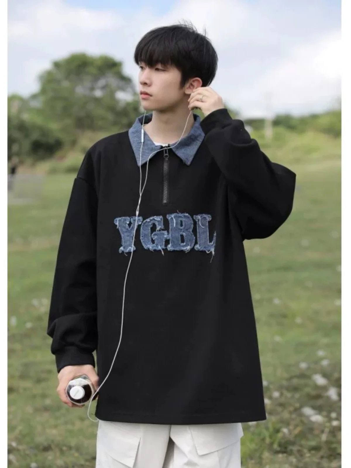 

Молодежная мужская толстовка на молнии с капюшоном, весенне-осенняя, модная, брендовая, с объемной вышивкой, оверсайз, повседневная, свободного кроя