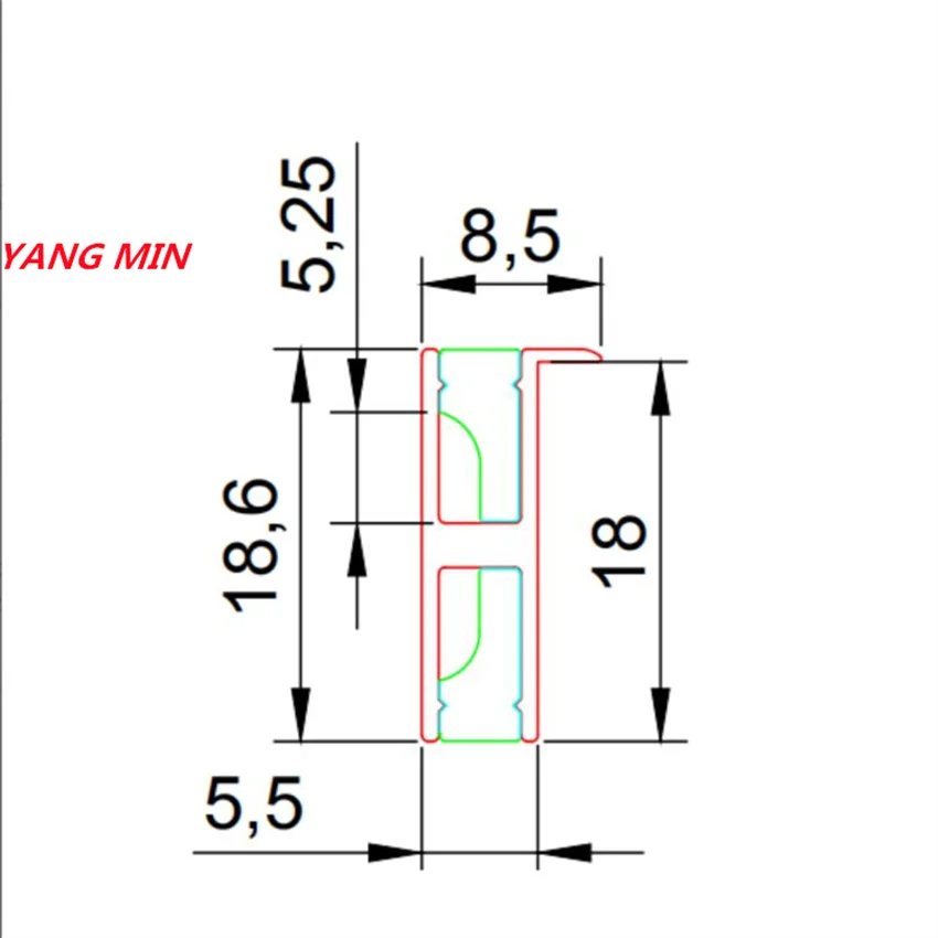 1.5m/pcs  Wholesale price factory stock wardrobe sliding aluminum extrusion profiles for kitchen cabinets cupboard door frame