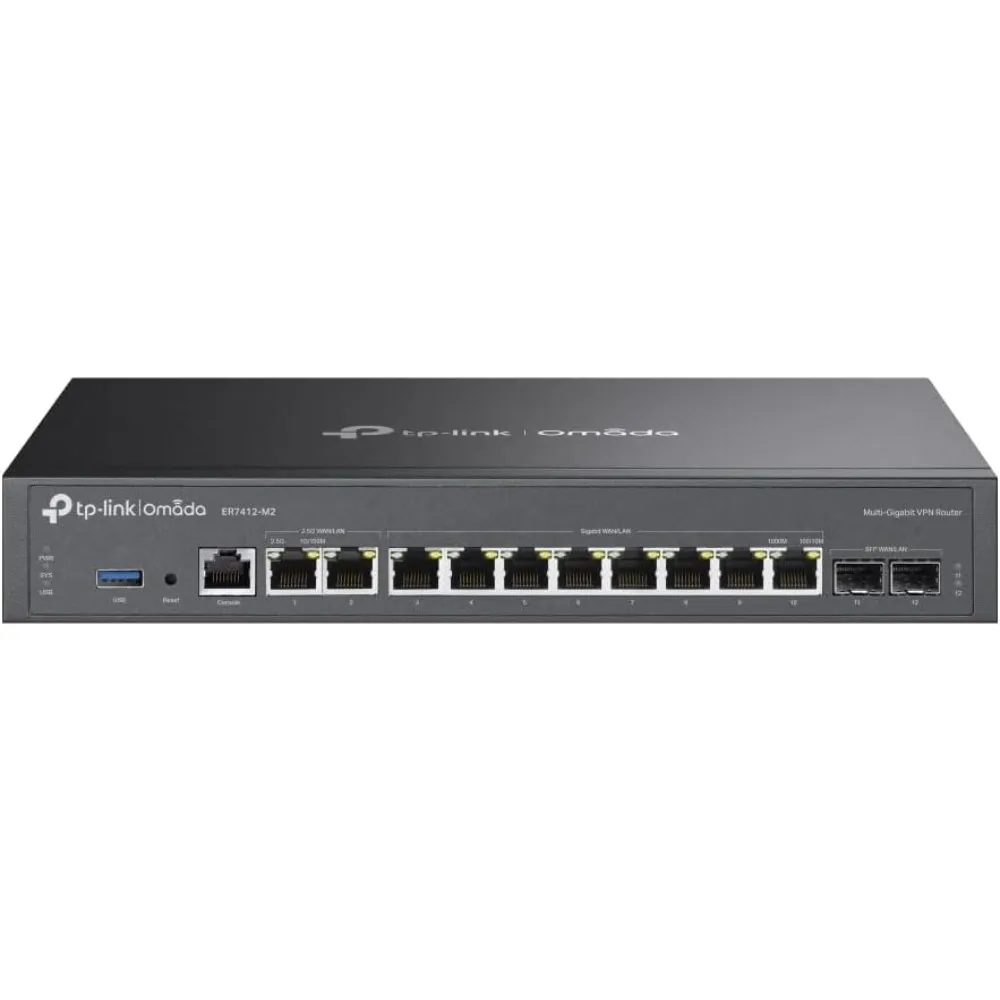 

Omada ER7412-M2 Multi-Gigabit VPN Router | Quad-core | 2X 2.5G Ports | 1x USB 3.0 Port