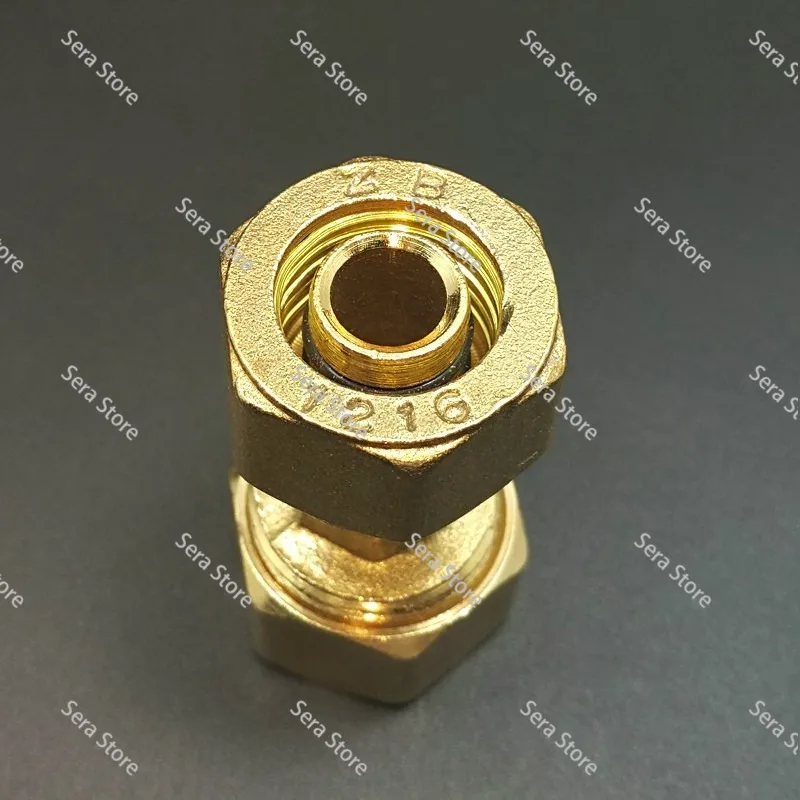 Brass Compression Straight Pex 1216/1418/1620/2025/2632 Pipe Fitting Aluminum Plastic Fittings For Floor Heating