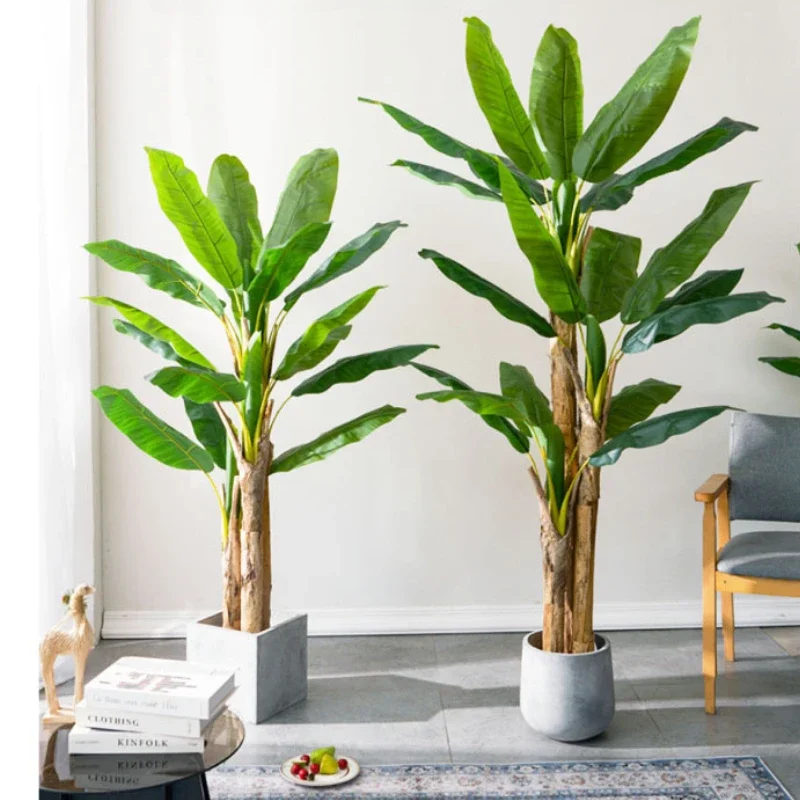 180cm/210cm Large Banana Tree Potted Tropical Monstera Fake Green Plants Floor Bonsai Living Room Garden Restaurant Decoration