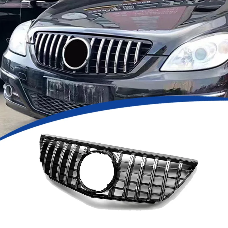 For 2009-2011 Mercedes Benz B Class W245 GT Vertical Bar ABS Plastic Racing Grille Body Kit Gloss Black