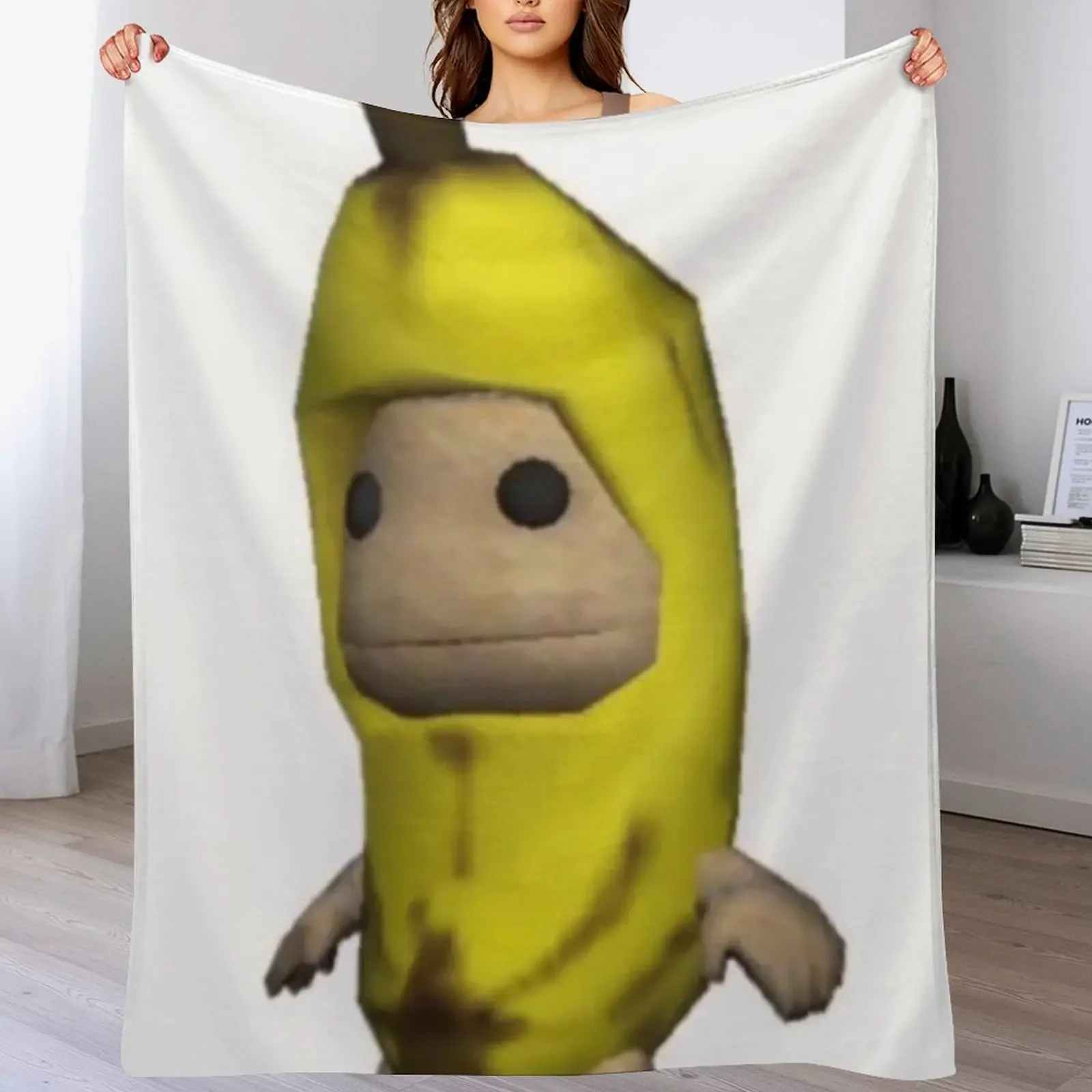 

Banana Sackboy Throw Blanket Polar heavy to sleep Nap Luxury Thicken Blankets