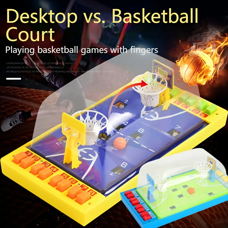 Two-player button ejection mini basketball court, tabletop game, suitable for party activities, Christmas and New Year